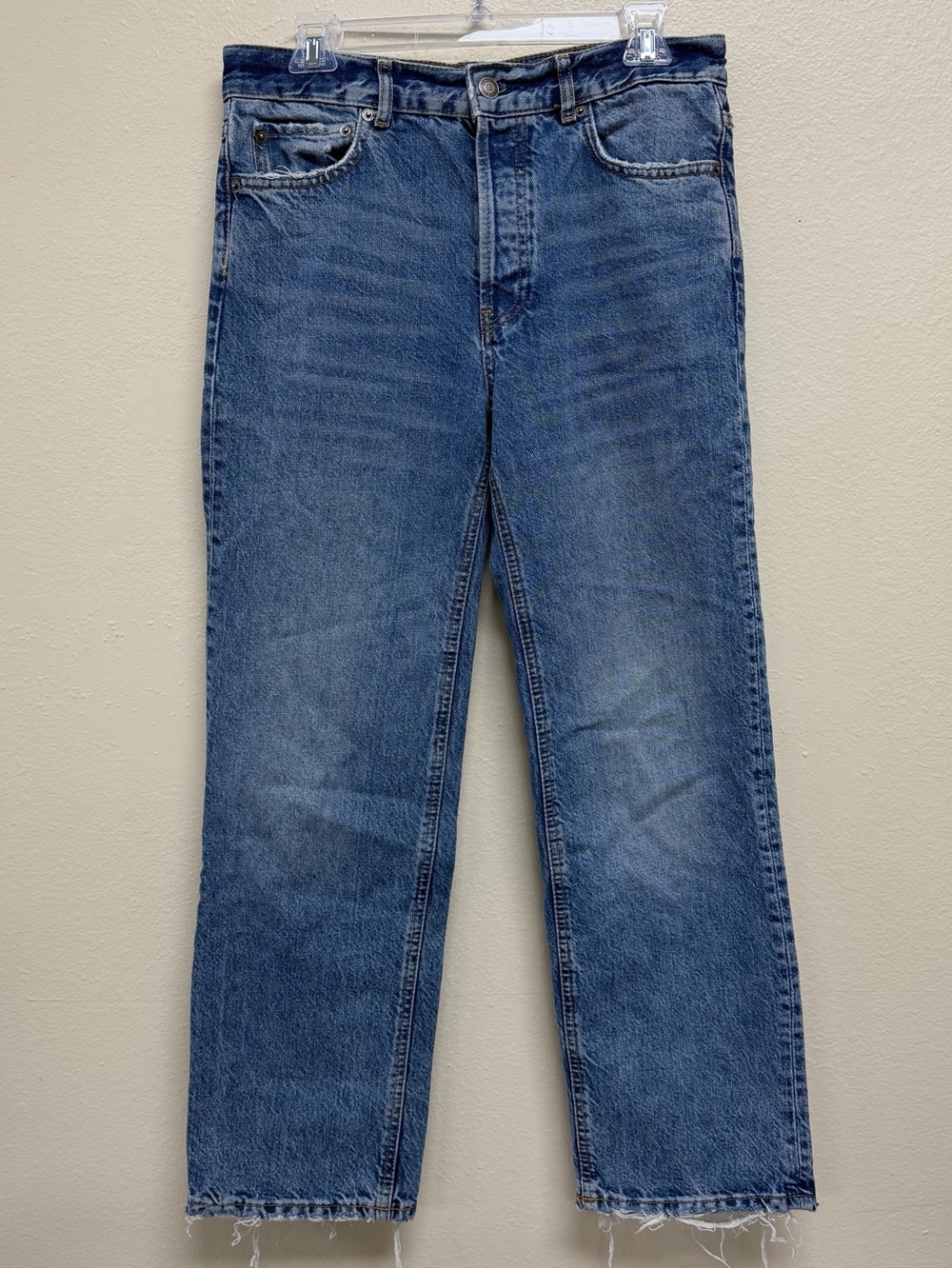 Zara Classic Blue Straight-Leg Jeans